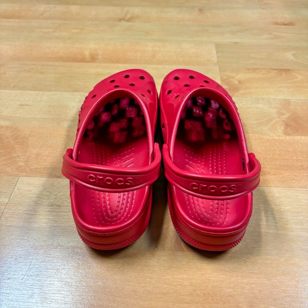 Crocs Red Unisex Baya Clog Casual Comfy Sandal Mens Size 12 - Picture 4 of 8